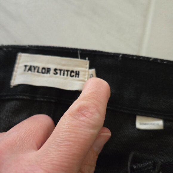 Taylor Stitch Democratic Straight Fit Jeans Black 33x28 - Picture 4 of 5